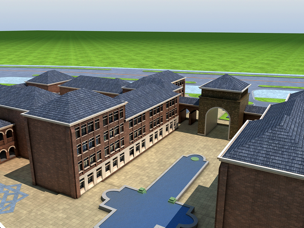 徐州国际学校公建学校 欧式 CCI（含文本效果图 CAD SU）